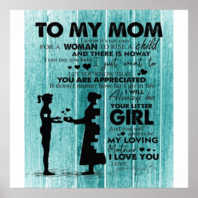 Liebliche Zitate meiner Mama | Geschenk für Mutter Poster (Vorne)