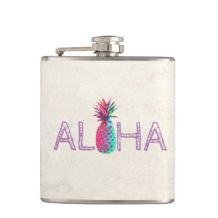 Lieblicher Aloha Hawaiianischer Ananas Flachmann