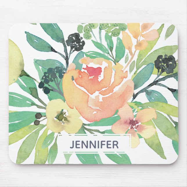 Lieblicher Aquarell-Tinkle-Goldstar-Lavendel Mousepad (Vorne)