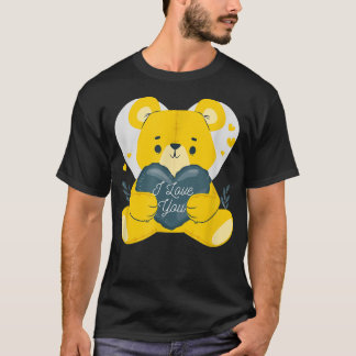 Lieblicher Bär mit Herz I Liebe Sie Valentine Gesc T-Shirt