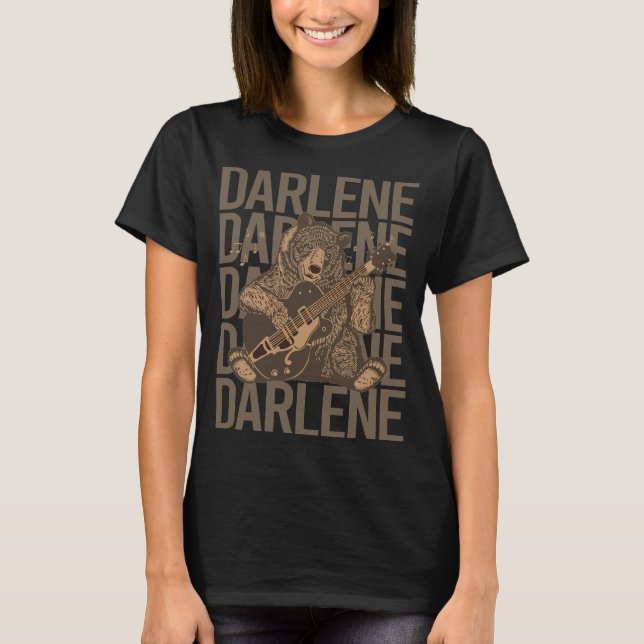 Lieblicher Bär - Name Darlene T-Shirt (Vorderseite)
