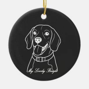 Lieblicher Beagle Keramik Ornament