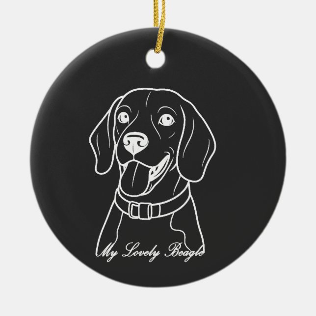 Lieblicher Beagle Keramik Ornament (Vorne)