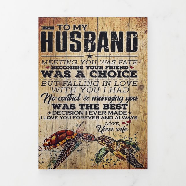 Lieblicher Brief an ihn | Für mein Design | Dreifach Gefaltete Ankündigung (Cover)