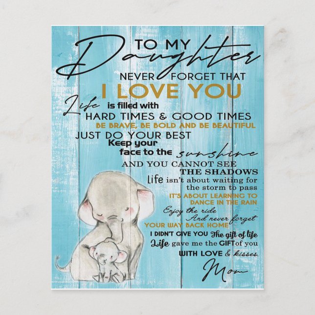 Lieblicher Brief an meine Tochter, liebliches Gesc Flyer (Vorne)