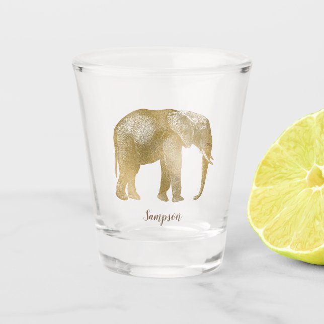 Lieblicher Elefant Schnapsglas (Vorderseite)