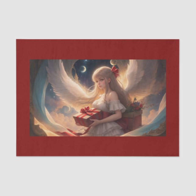 Lieblicher Engel mit Pressentapier Seidenpapier (Vorderseite)