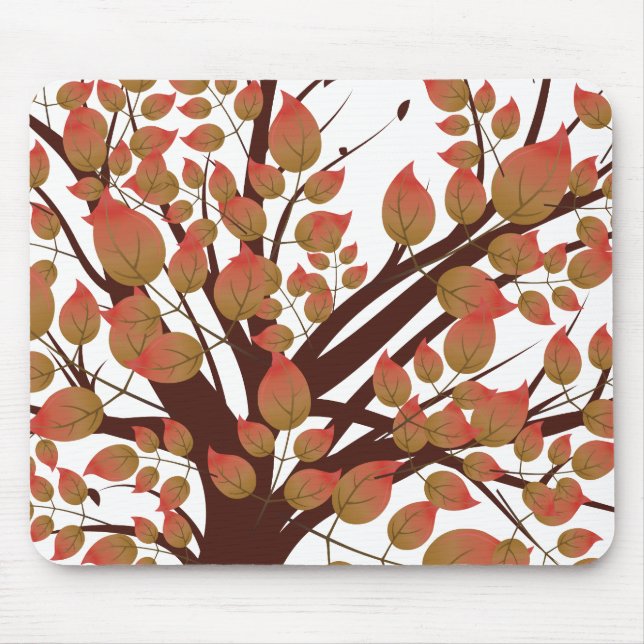 Lieblicher Herbstbaum Mousepad (Vorne)