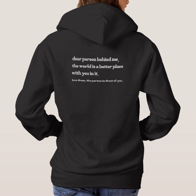 Lieblicher hinter mir hoodie (Rückseite)