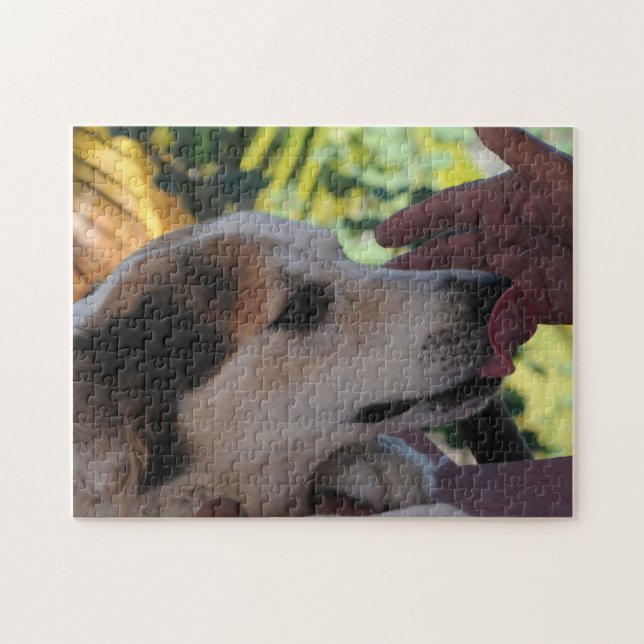 Lieblicher Hund - Spiel mit ihrem eigenen Foto Puz Puzzle (Horizontal)