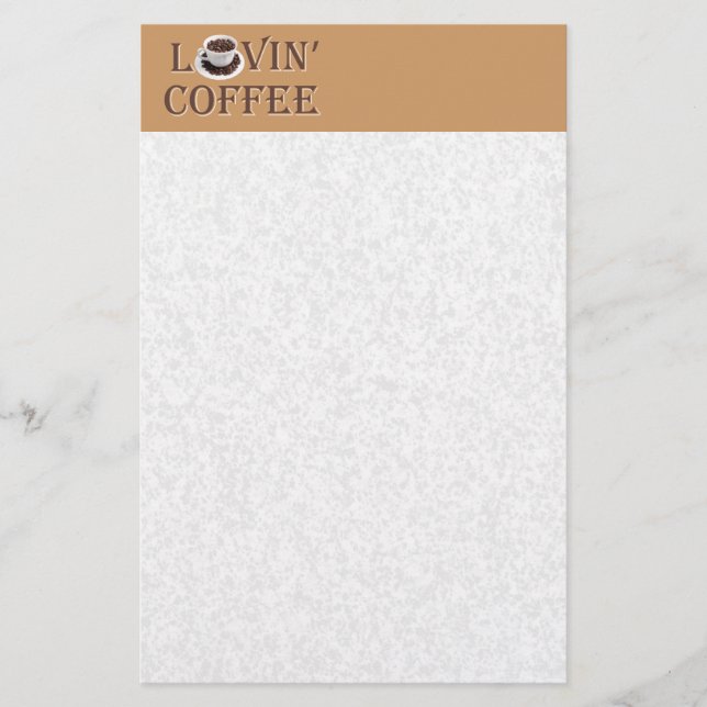 Lieblicher Kaffee Briefpapier (Vorderseite)