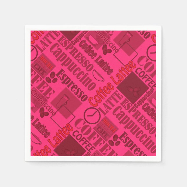 Lieblicher Kaffee Serviette (Vorderseite)