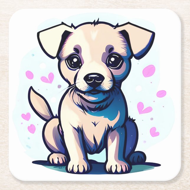 Lieblicher Labrador Rechteckiger Pappuntersetzer (Vorderseite)