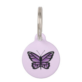 Lieblicher Lila Schmetterling Tiernamensmarke