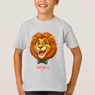 Lieblicher Löwenmaskottchen mit Fliege für Kinder T-Shirt