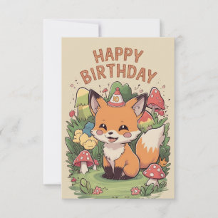 Lieblicher Magischer Fox Geburtstag Karte