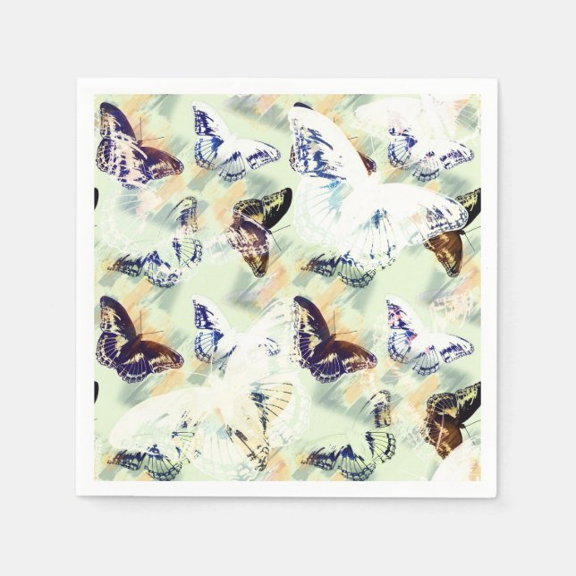 Lieblicher Schmetterling Serviette (Vorderseite)