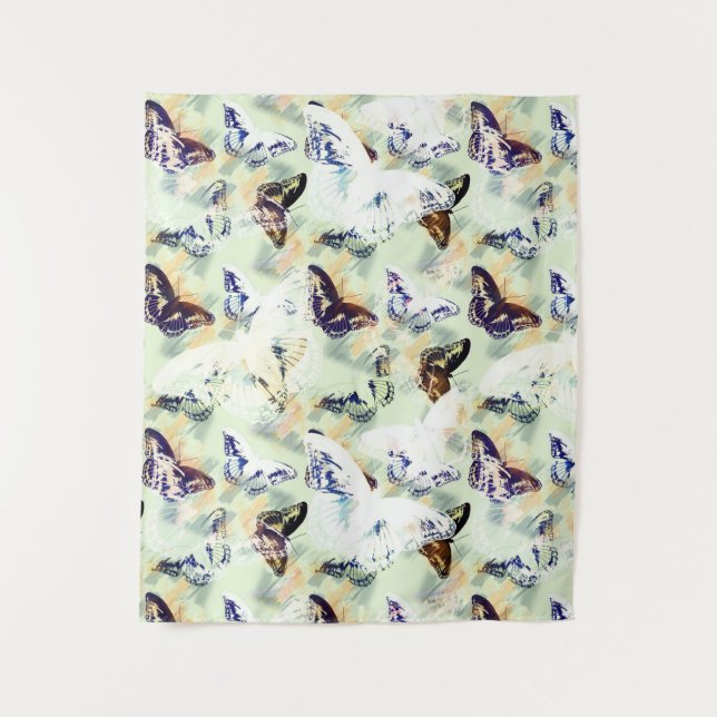 Lieblicher Schmetterling stilvoll farbenfroh Wandteppich (Vorderseite)