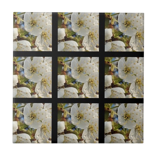 Lieblicher Springflower Grid Fliese (Vorderseite)
