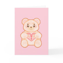 Lieblicher Valentintagsbär mit rotem Herzen