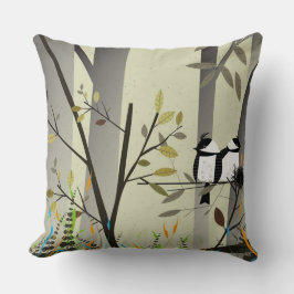 Lieblicher Vogel Couple Throw Kissen