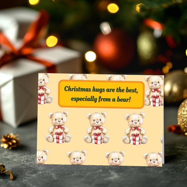 Lieblicher Weihnachtsbär Feiertagskarte (Von Creator hochgeladen)