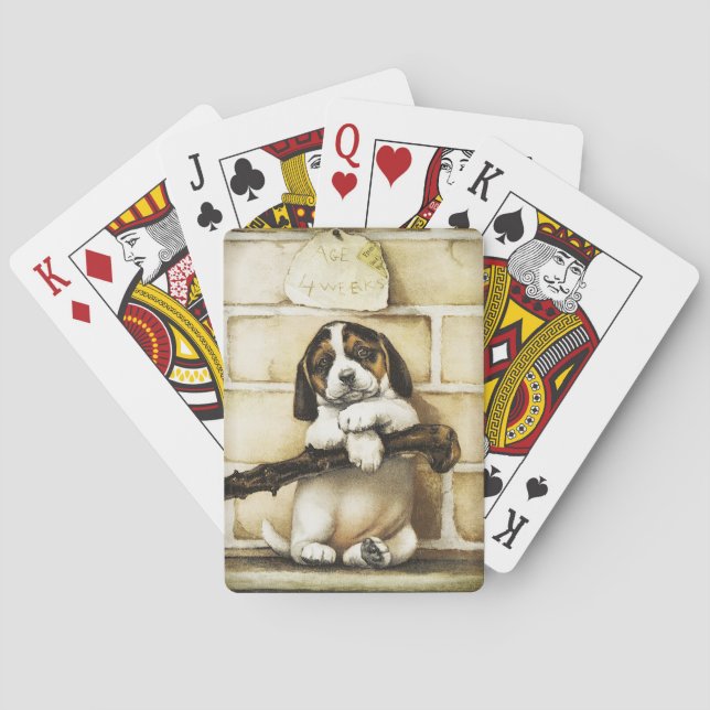 Lieblicher Welpe Spielkarten (Rückseite)