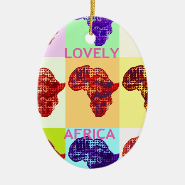 LIEBLICHES AFRIKA KERAMIKORNAMENT (Vorne)