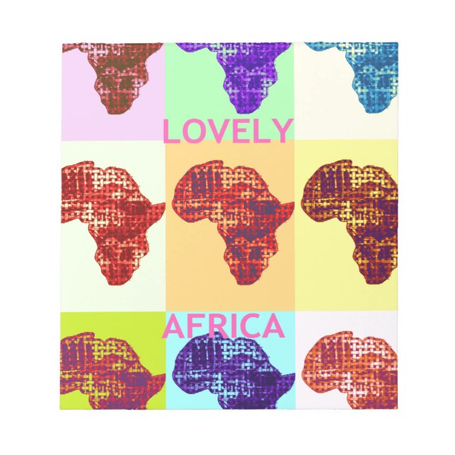 LIEBLICHES AFRIKA NOTIZBLOCK (Vorderseite)