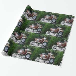 Liebliches altes Scooter-Glossy-Wrapping-Papier Geschenkpapier
