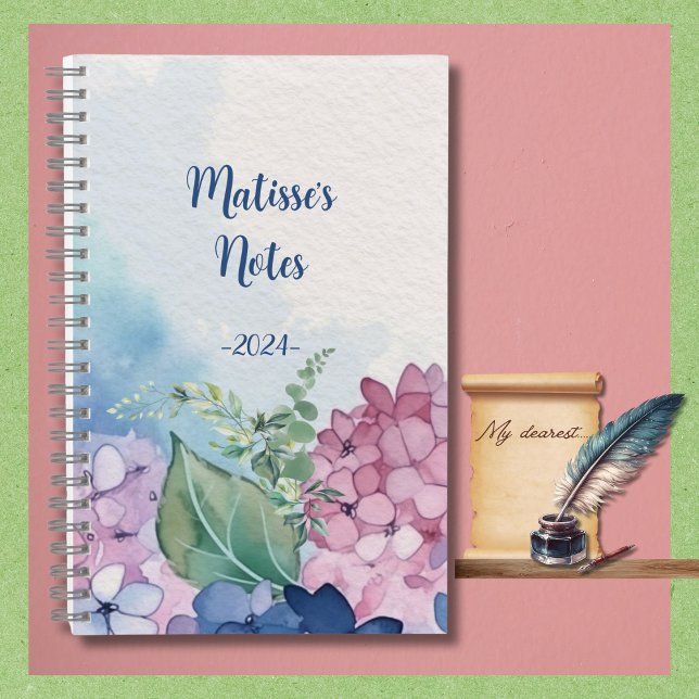 Liebliches Blumenmotiv-Notebook Notizbuch (Available in multiple sizes and your choice of interior page layout design. )