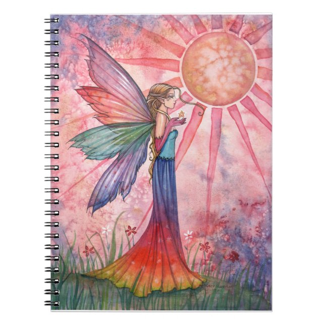 Liebliches, farbenfrohe Rainbow Fairy Notebook Jou Notizblock (Vorderseite)
