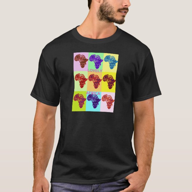 Liebliches, farbenprächtiges Design Afrikas Karte  T-Shirt (Vorderseite)