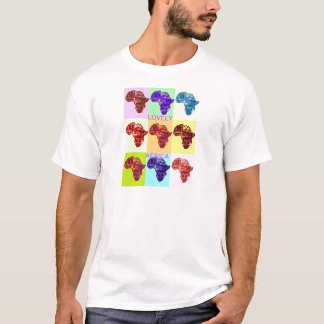 Liebliches, farbenprächtiges Design Afrikas Karte  T-Shirt (Vorderseite)