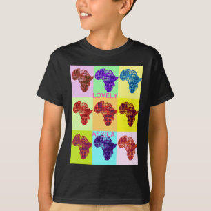 Liebliches, farbenprächtiges Design Afrikas Karte  T-Shirt