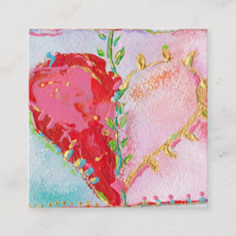 Liebliches Herz Quadratische Visitenkarte