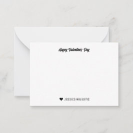 Liebliches Herzdoodle-Muster Rosa Valentinstag Mitteilungskarte