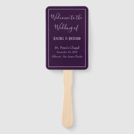 Liebliches Hochzeitsprogramm für Pflaumen und Silb Fächer