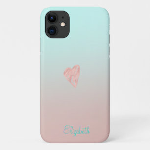 Liebliches Mädchen-Ombre-Herz Case-Mate iPhone Hülle
