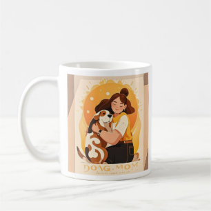 Liebliches Mädchen und Hundehug Kaffeetasse