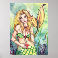 Liebliches Mermaid Poster Print von Molly Harrison