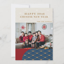 Liebliches modernes Foto Rotes Chinesisches Neujah Feiertagskarte