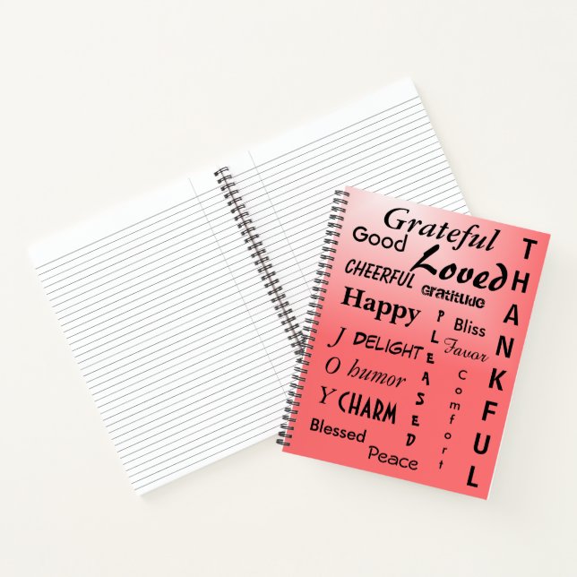 Liebliches Ombre Pink Affirmations Notebook Notizbuch (Innenseite)