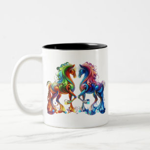 Liebliches Pferd Zweifarbige Tasse