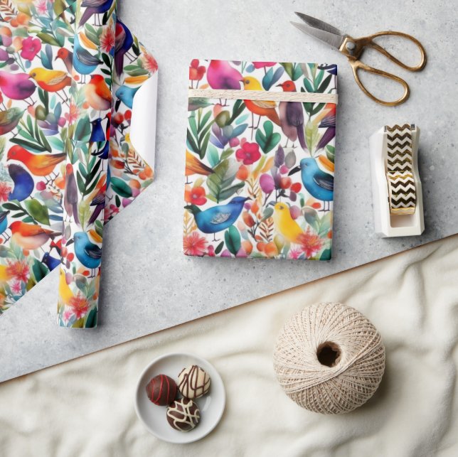 Liebliches rosa Blume Wrapping Paper Geschenkpapier (Kunsthandwerk)