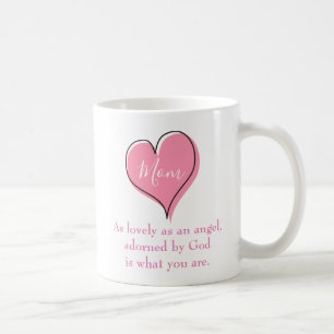 Liebliches rosa Herz für Mama Kaffeetasse