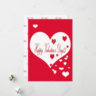 Liebliches Rotes und Weißes Herz XOXO Feiertagskarte