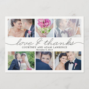 Liebliches Schreiben Hochzeit Danke Fotokarte