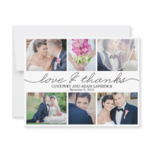 Liebliches Schreiben Hochzeitsfeier Foto Dank Kart