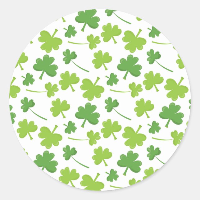 Liebliches Thema des St. Patrick Runder Aufkleber (Vorderseite)